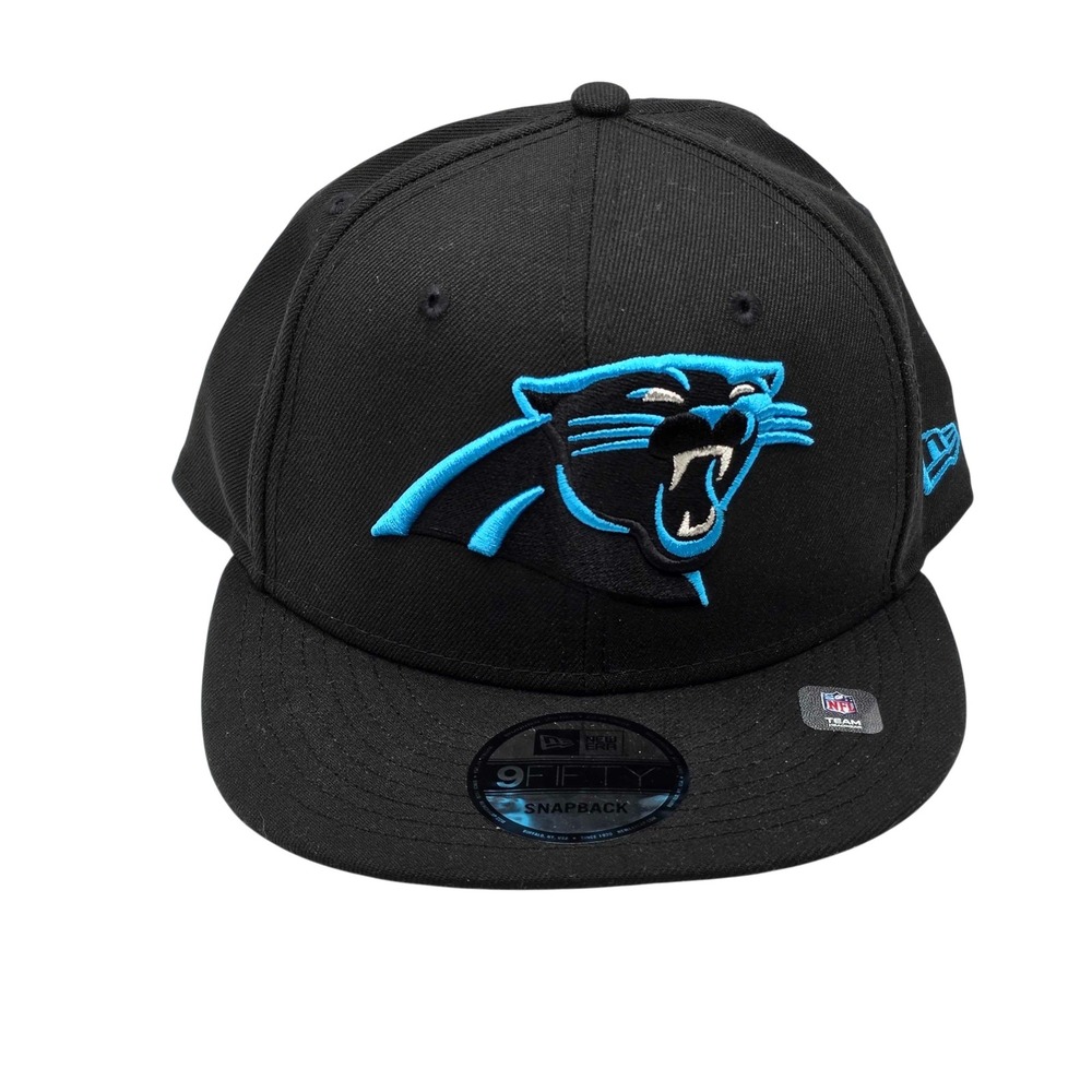 New Era 9FIFTY Carolina Panthers NFL Snapback Hat Cap Black One Size Adjustable